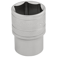 Draper 6 Point Metric Socket, 1/2" Sq. Dr., 21mm
