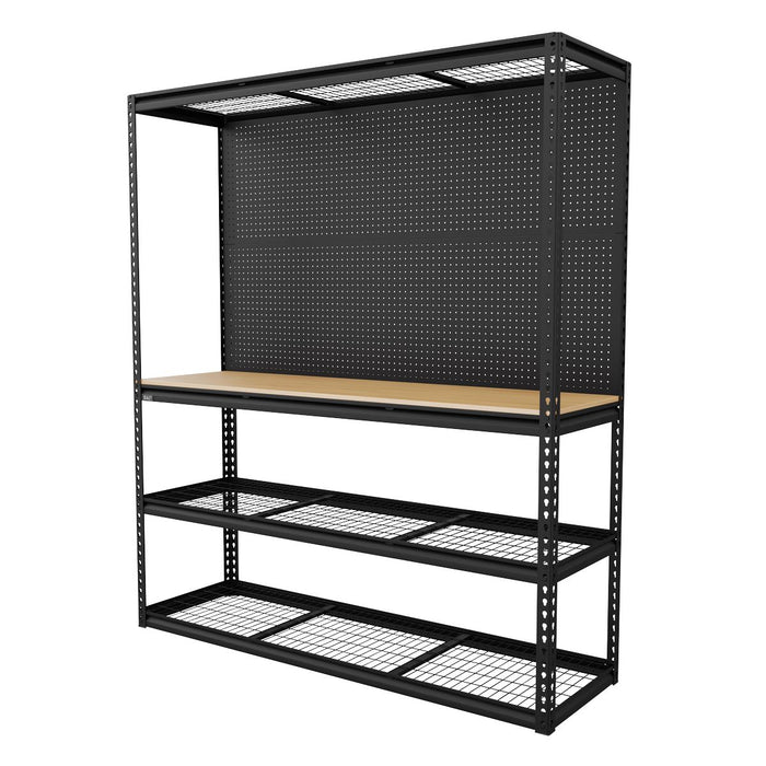 Heavy-Duty Modular Workbench Racking & Pegboard 1820mm 300kg Capacity Per Level Sealey - Town Tools 