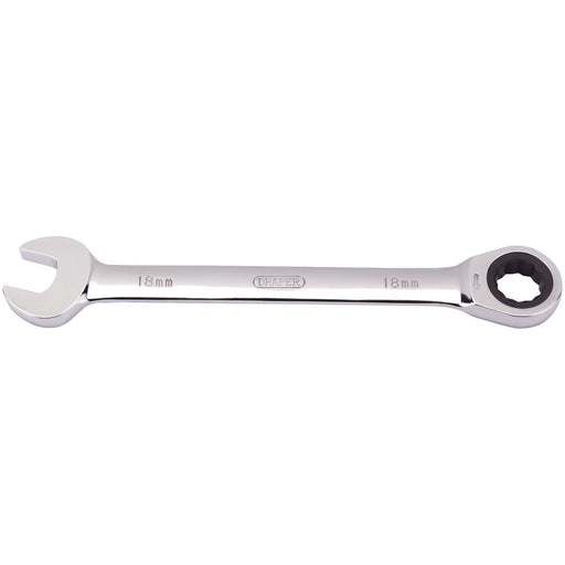 Draper Metric Ratcheting Combination Spanner, 18mm 31015 Draper - Town Tools 