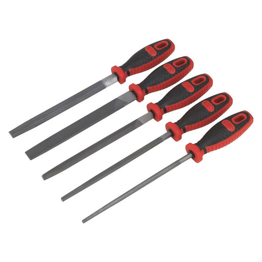 Sealey Premier Premier Smooth Cut Engineer’s File Set 200mm 5pc AK586 Sealey Premier - Town Tools 