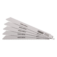 Draper Bi-metal Reciprocating Saw Blades for Multi-Purpose Cutting, 225mm, 10tpi