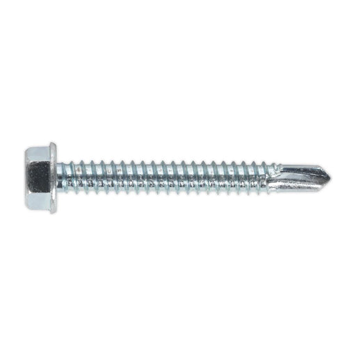 Sealey Self Drilling Screw 6.3 x 50mm Hex Head Zinc Pack of 100 SDHX6350 Sealey - Town Tools 