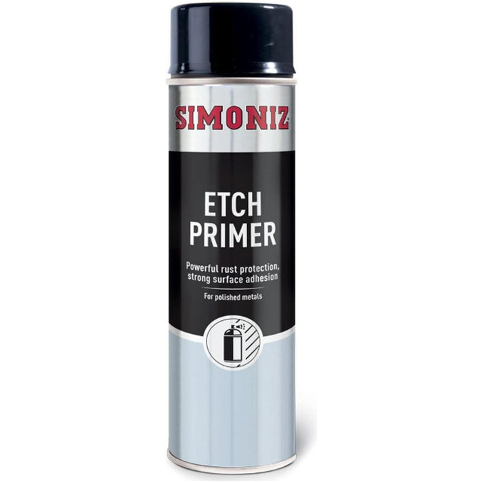 4x Simoniz Etch Primer Car Spray Polished Metal Paint Rust Protection Aerosol 500ml Simoniz - Town Tools 