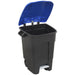 Sealey Refuse/Wheelie Bin with Foot Pedal 100L Blue BM100PB Sealey - Town Tools 