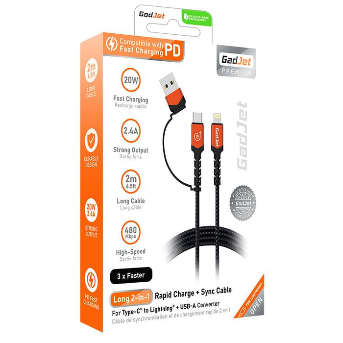 Ring CA27 Gad Jet USB C to Lightning Cable