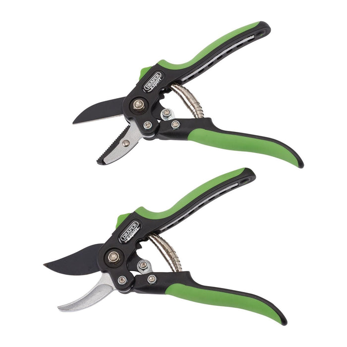 Draper Anvil and Bypass Secateurs Set, 200mm (2 Piece) 08986 Draper - Town Tools 