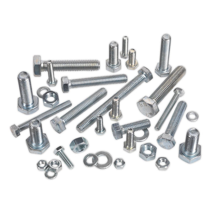 Sealey Setscrew & Nut Assortment 200pc M10 HSSM10 Sealey - Town Tools 