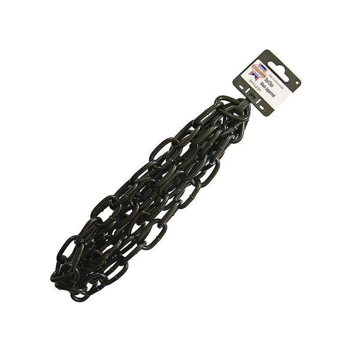 Faithfull Black Japanned Chain 6.0mm x 2.5m - Max. Load 250kg Faithfull - Town Tools