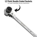 Teng Tools Ratcheting Construction Wrench 19 x 22mm Teng Tools - Town Tools 