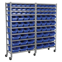 Sealey Mobile Bin Storage System 72 Bins TPS72