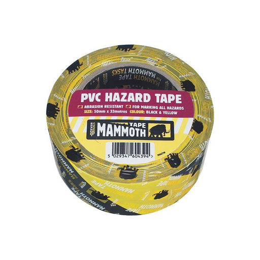 Everbuild Sika PVC Hazard Tape Black / Yellow 50mm x 33m Everbuild Sika - Town Tools