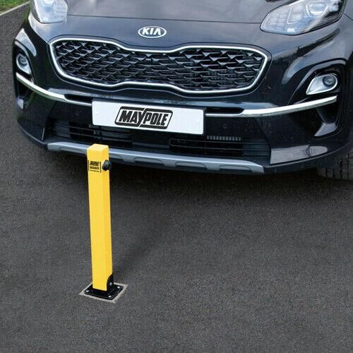 Maypole Square Security Parking Post Fold Down Bollard Lock Driveway Car Park Maypole - Town Tools 