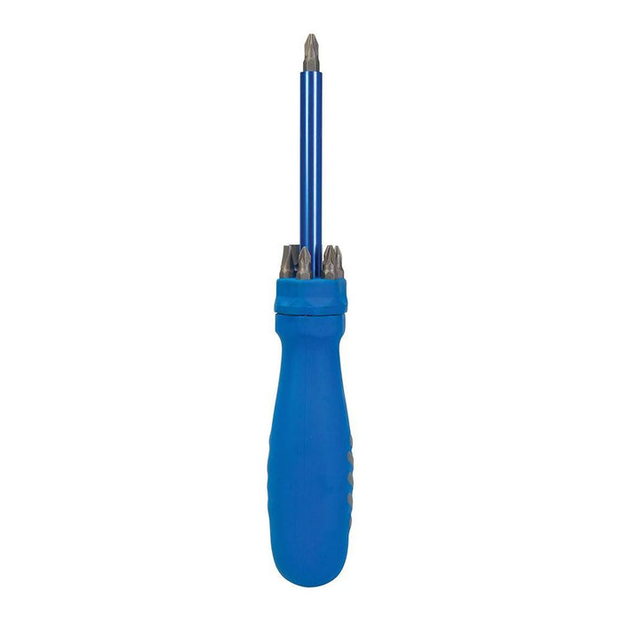 Silverline Multi-Bit Screwdriver with Telescopic Pick-Up Magnet 7 Driver Bits Silverline - Town Tools 