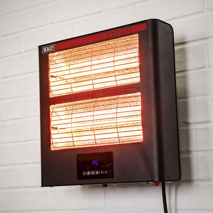 Sealey Wall Mounting Infrared Quartz Heater 2.8kW/230V IR28 Sealey - Town Tools 