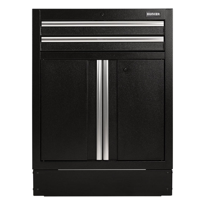 Draper Bunker Modular Floor Cabinet, 2 Drawer, 2 Door, 680mm Draper - Town Tools