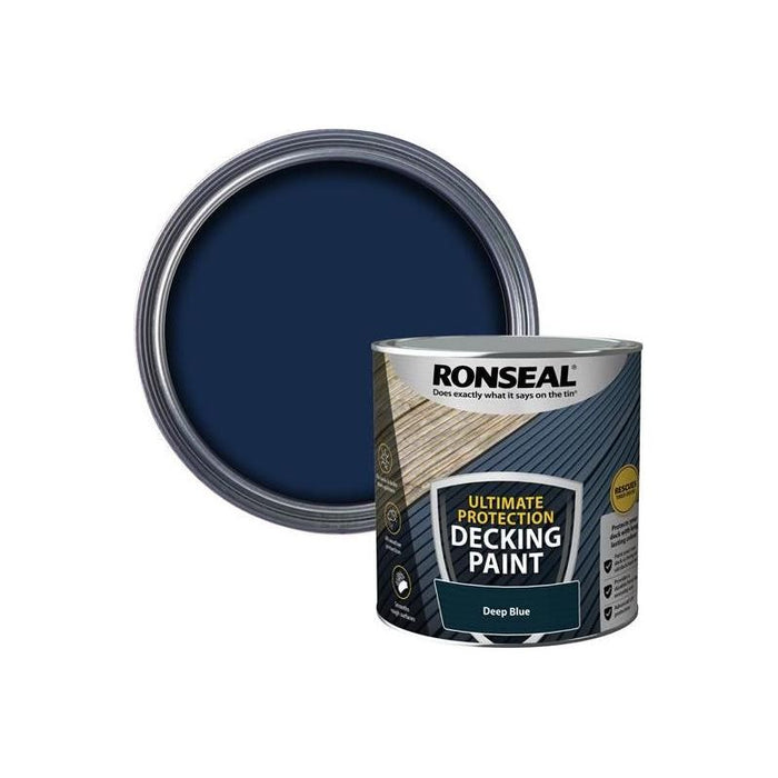 Ronseal Ultimate Protection Decking Paint Deep Blue 2.5 litre Ronseal - Town Tools
