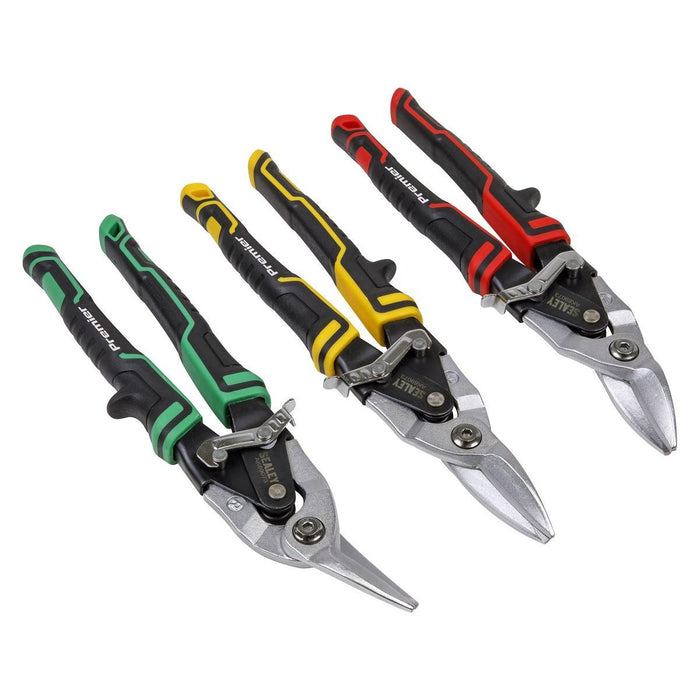 Sealey High Leverage Aviation Tin Snip Set 3pc AK69073 Sealey - Town Tools 