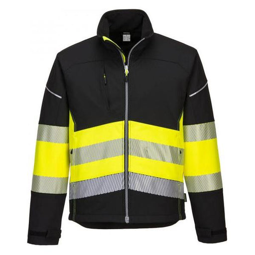 Portwest Pw3 Hi-Vis Class 1 Softshell Jacket (3L) 4XL PW375BKY4XL Portwest - Town Tools 
