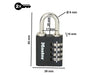 Master Lock Set-Your-Own Combination Padlock 40mm Master Lock - Town Tools