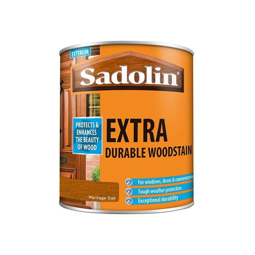Sadolin Extra Durable Woodstain Heritage Oak 1 litre Sadolin - Town Tools
