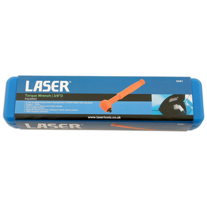 Laser Insulated 'Slipper' Torque Wrench 3/8"D 5 - 25Nm 5481 Laser - Town Tools 