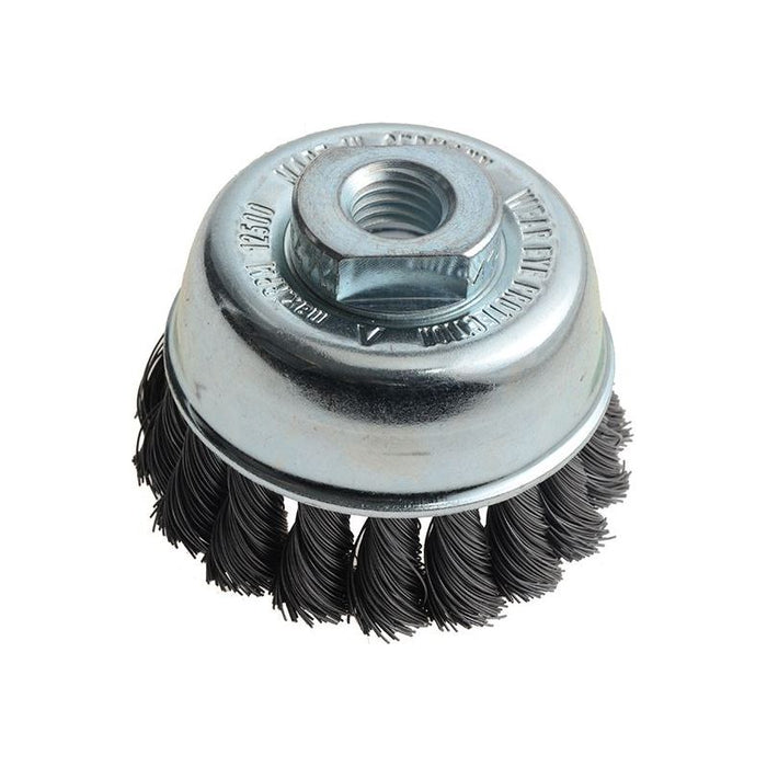 Lessmann Knot Cup Brush 65mm M14x2.0, 0.35 Steel Wire Lessmann - Town Tools