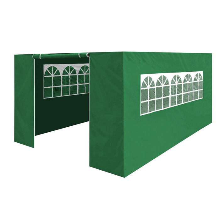 Dellonda Side Walls/Doors/Windows for Gazebo Fits 3 x 4.5m Models Dark Green