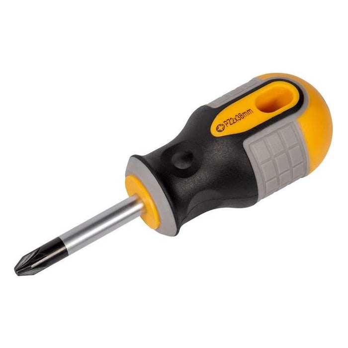 Roughneck Stubby Screwdriver Pozidriv Tip PZ2 x 38mm Roughneck - Town Tools