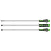 Premier Extra-Long Hammer-Thru Screwdriver Set 450mm 3pc - Hi-Vis Green Sealey Premier - Town Tools 
