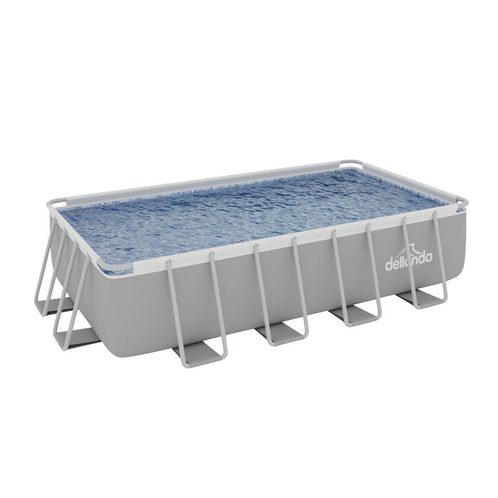 Dellonda Deluxe Steel Frame Swimming Pool with Filter Pump 18ft DL22