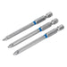 Sealey Power Tool Bit Pozi #1 Colour-Coded S2 75mm Pack of 3 AK210513 Sealey - Town Tools 