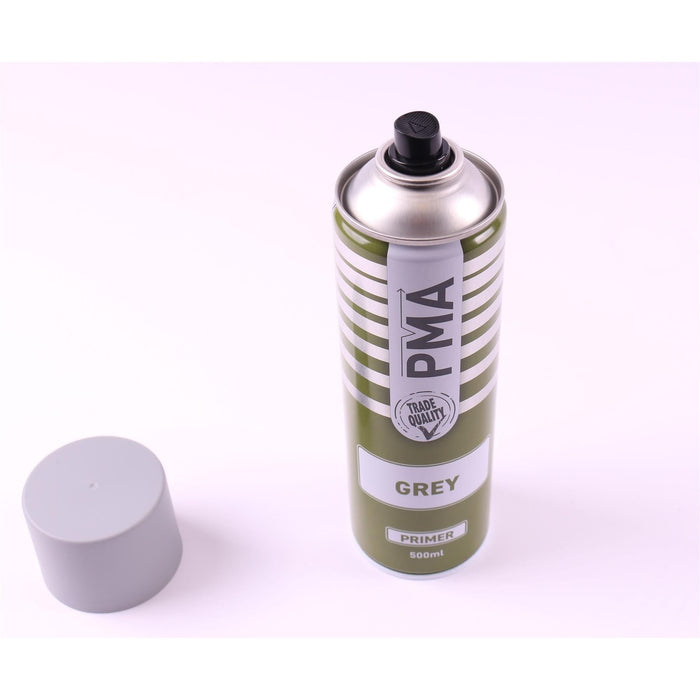 3x High Build Primer - 500ml Spray On Paint - Autotek Grey Aerosol High Coverage PMA - Town Tools 