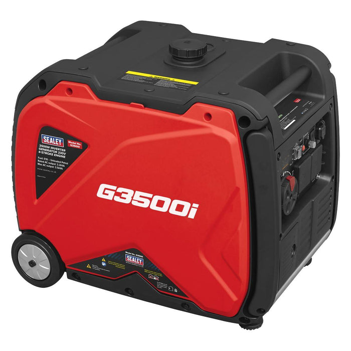 Sealey 3500W Inverter Generator 4-Stroke Engine 230V G3500I Sealey - Town Tools 