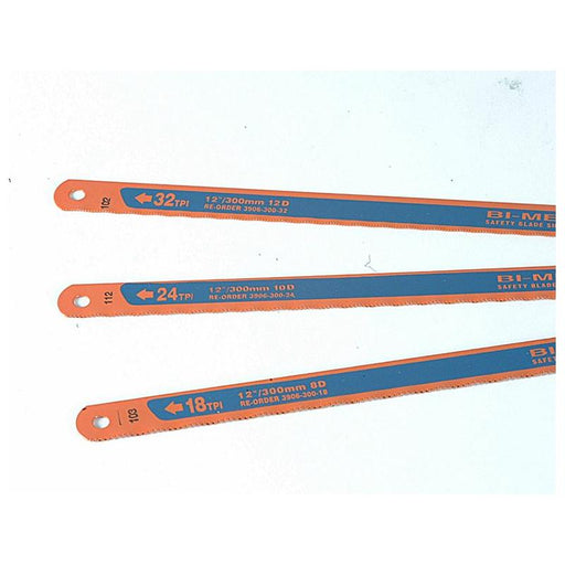 Bahco 3906 Sandflex Hacksaw Blades 300mm (12in) (8, 24 & 32 TPI) (Pack 3) Bahco - Town Tools