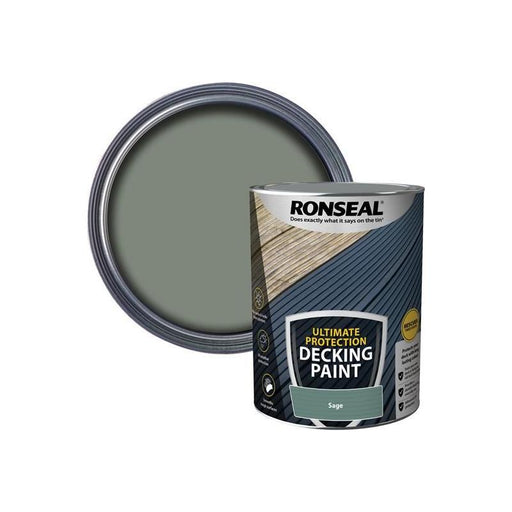 Ronseal Ultimate Protection Decking Paint Sage 5 litre Ronseal - Town Tools
