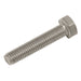 Sealey Stainless Steel Hex Head Set Screw DIN 933 - M5 X 25 A2 - Pack of 50 S525 Sealey - Town Tools 