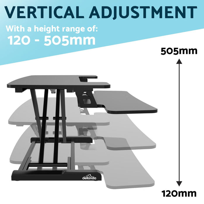 Dellonda 89cm Height-Adjustable Standing Desk