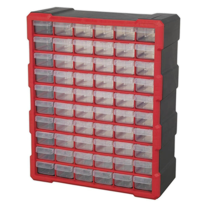 Sealey Cabinet Box 60 Drawer Red/Black APDC60R Sealey - Town Tools 