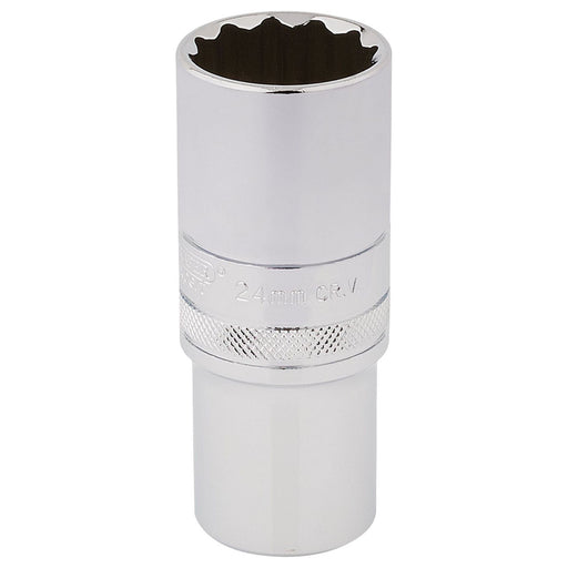 Draper Draper HI-TORQ 12 Point Deep Socket, 1/2" Sq. Dr., 24mm Draper - Town Tools