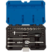 Draper Combined MM/AF Socket Set, 1/4" Sq. Dr. (40 Piece) 16464