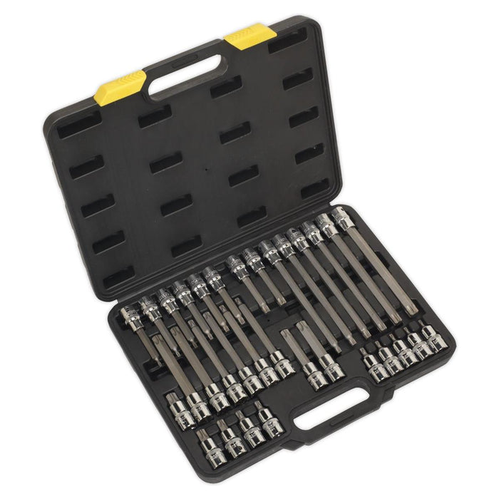 Sealey TRX-Star* Socket Bit Set 32pc 1/2"Sq Drive S01076 Siegen by Sealey - Town Tools 