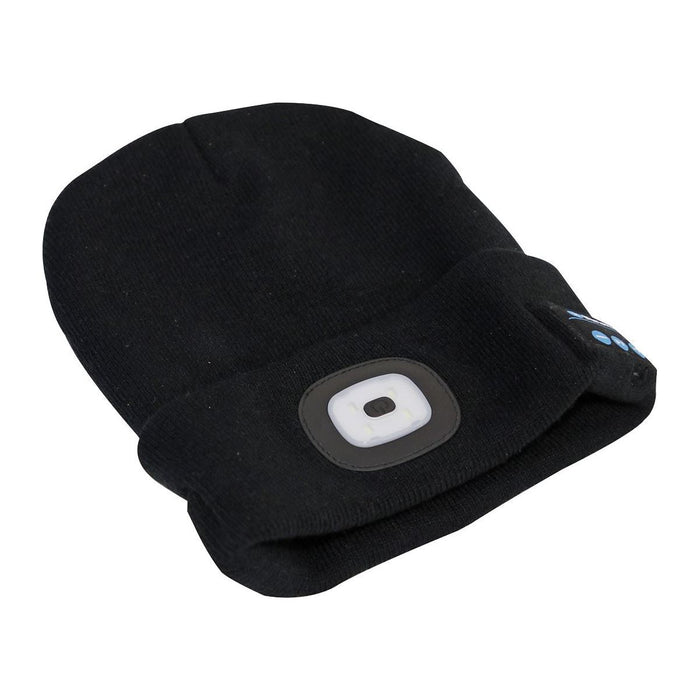 Sealey Beanie Hat 4 SMD LED USB Rechargeable with Wireless Headphones LED185W Sealey - Town Tools 