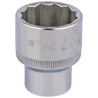 Draper Elora Bi-Hexagon Socket, 1/2" Sq. Dr., 1.1/16" 24484