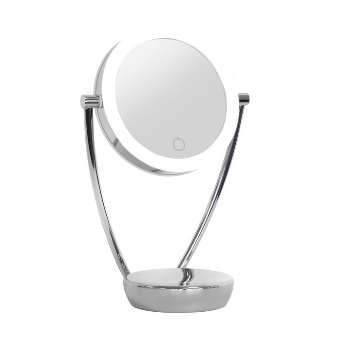 Dellonda Freestanding Double-Sided LED Vanity Mirror 7.5" DH3