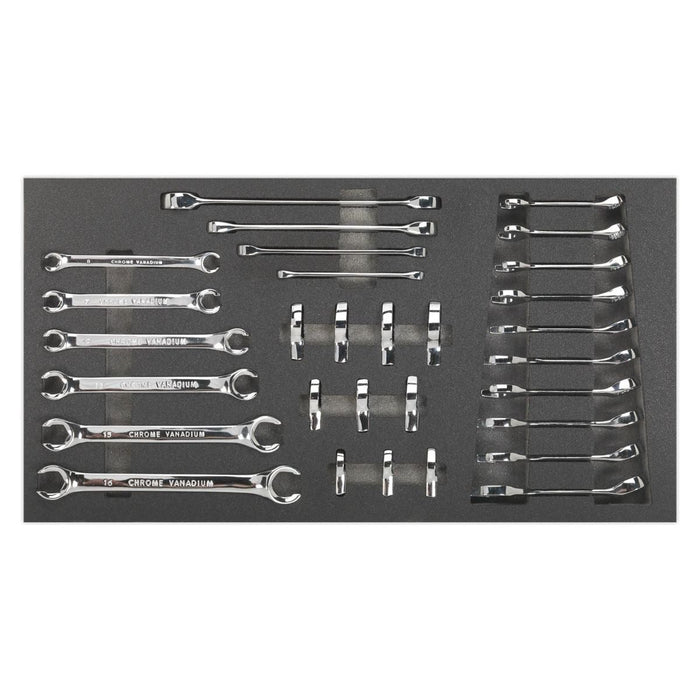 Sealey Tool Tray with Specialised Spanner Set 30pc Metric S01125 Sealey - Town Tools 