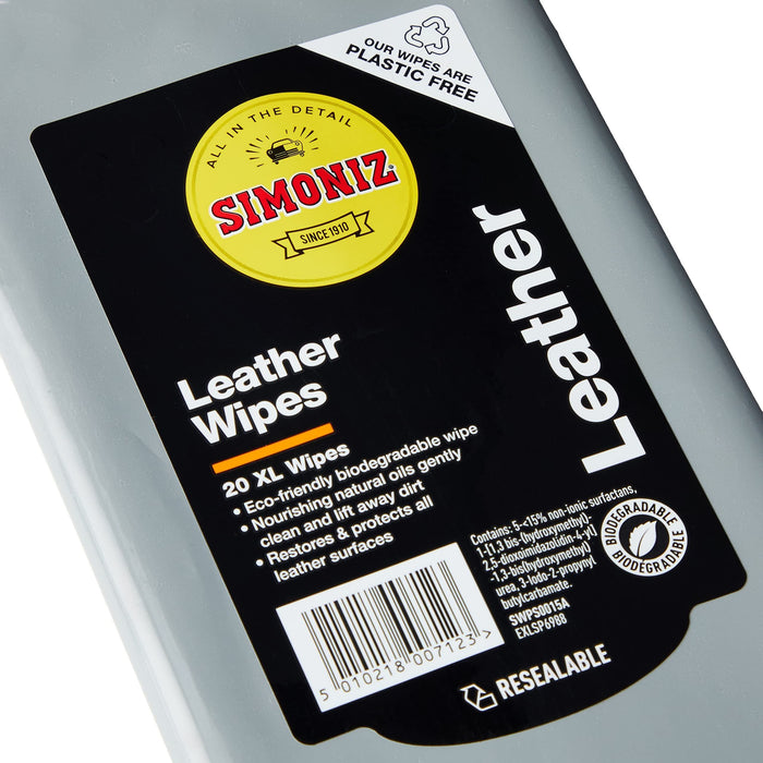 Simoniz Leather Wipes - Pack Of 20 Simoniz - Town Tools 