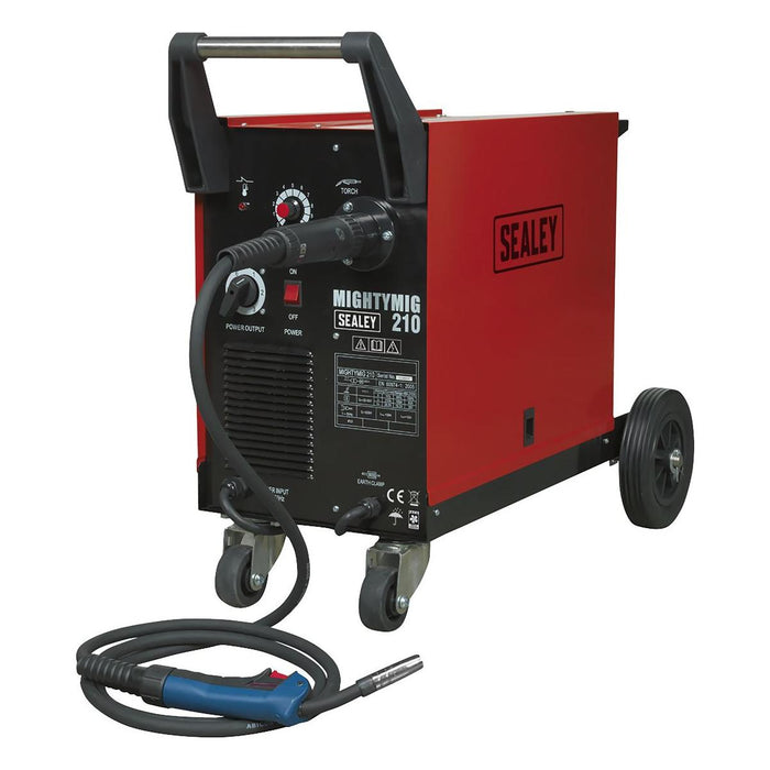 Sealey Professional Gas/No-Gas MIG Welder 210A with Euro Torch MIGHTYMIG210 Sealey - Town Tools 