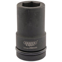 Draper Expert HI-TORQ 6 Point Deep Impact Socket, 1" Sq. Dr., 29mm