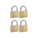 Master Lock Solid Brass 40mm Padlock 4-Pin - Keyed Alike x 4 Master Lock - Town Tools