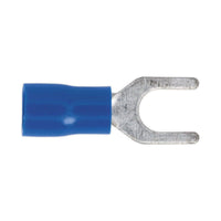 Sealey Easy-Entry Fork Terminal5.3mm (2BA) Blue Pack of 100 BT14